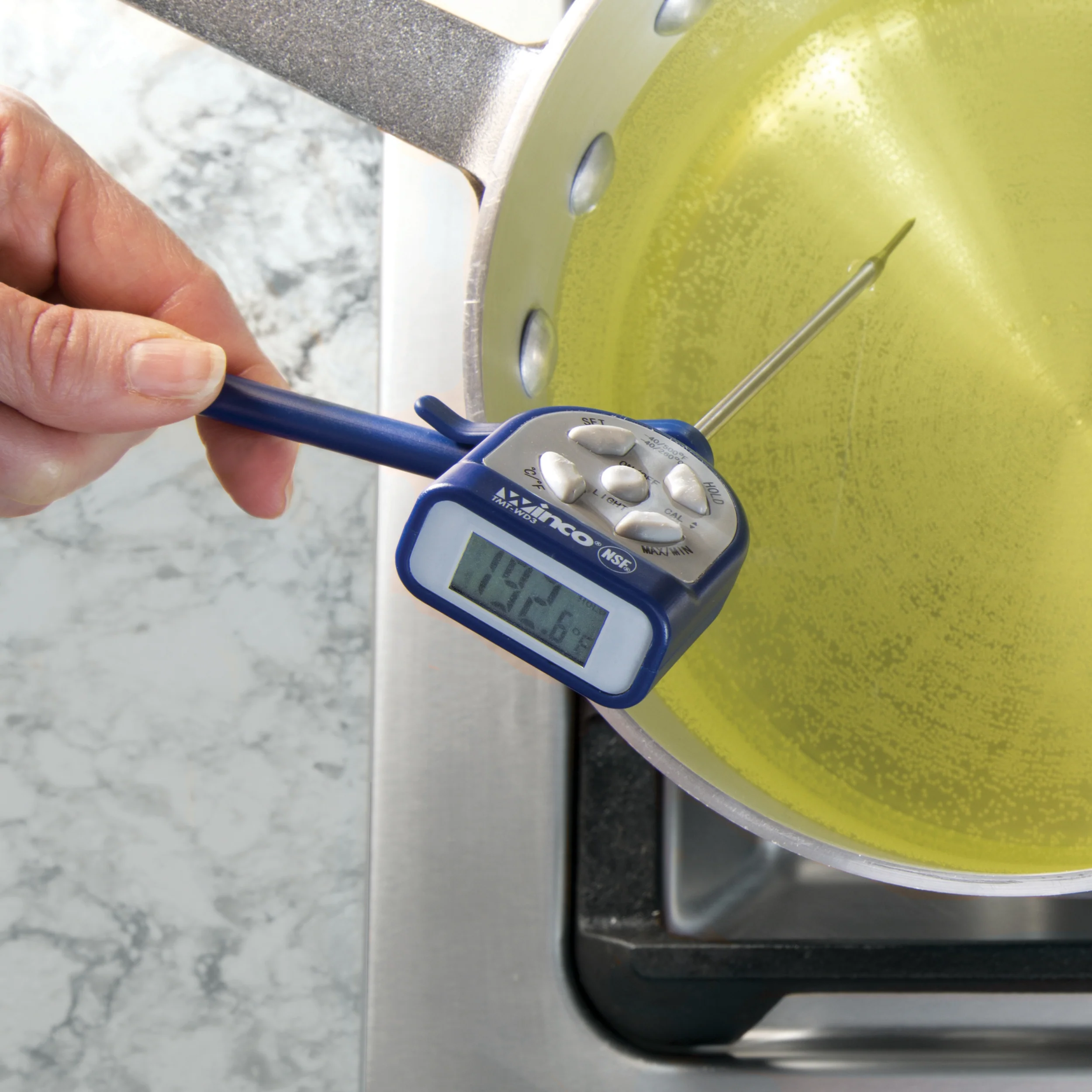 Winco TMT-WD3 Digital Pocket Thermometer 1.5mm Stainless Steel Probe Waterproof - Image 2