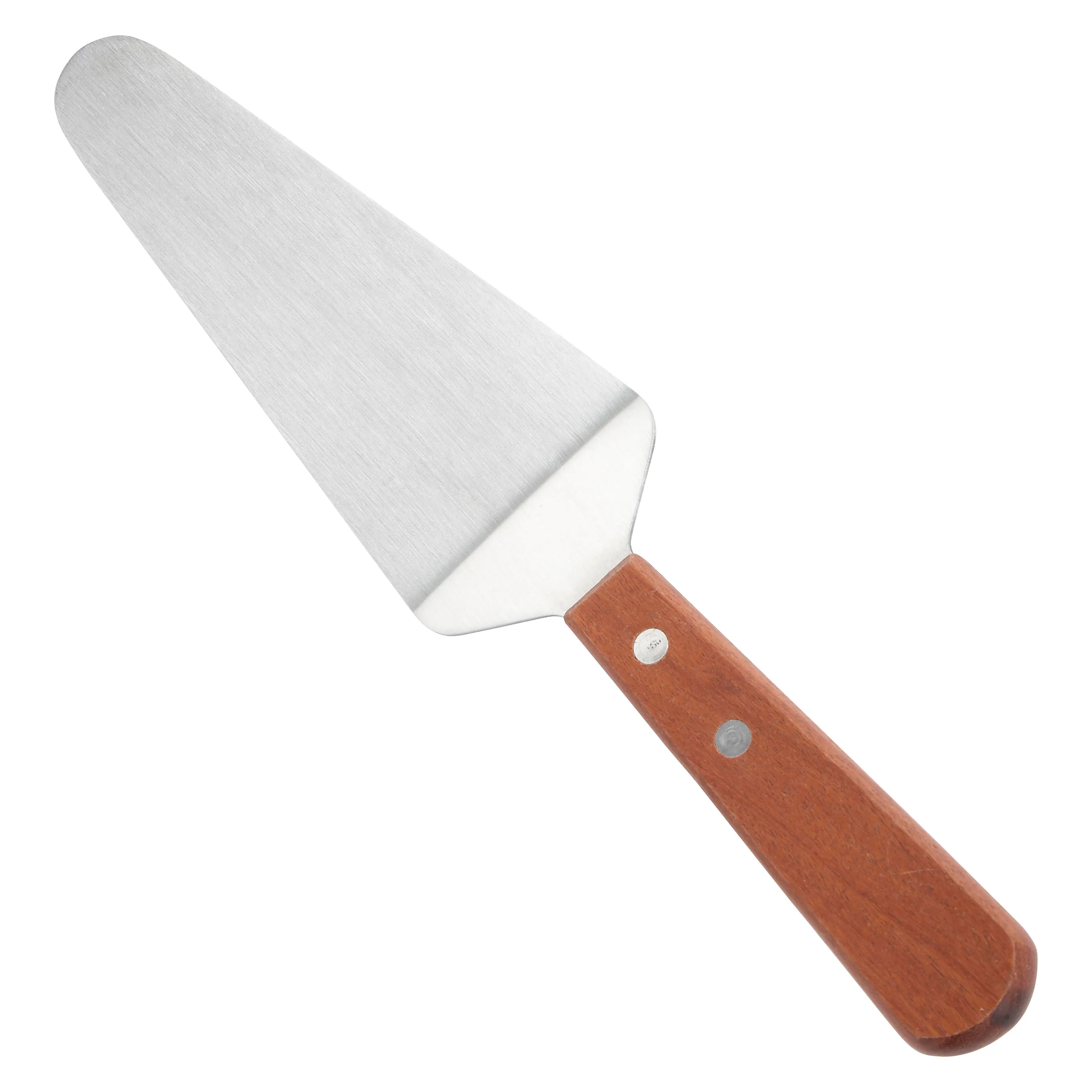 Winco TN166 4-5/8 Inch Blade Dishwasher Safe Pie Server Wood Handle Satin Finish - Image 2