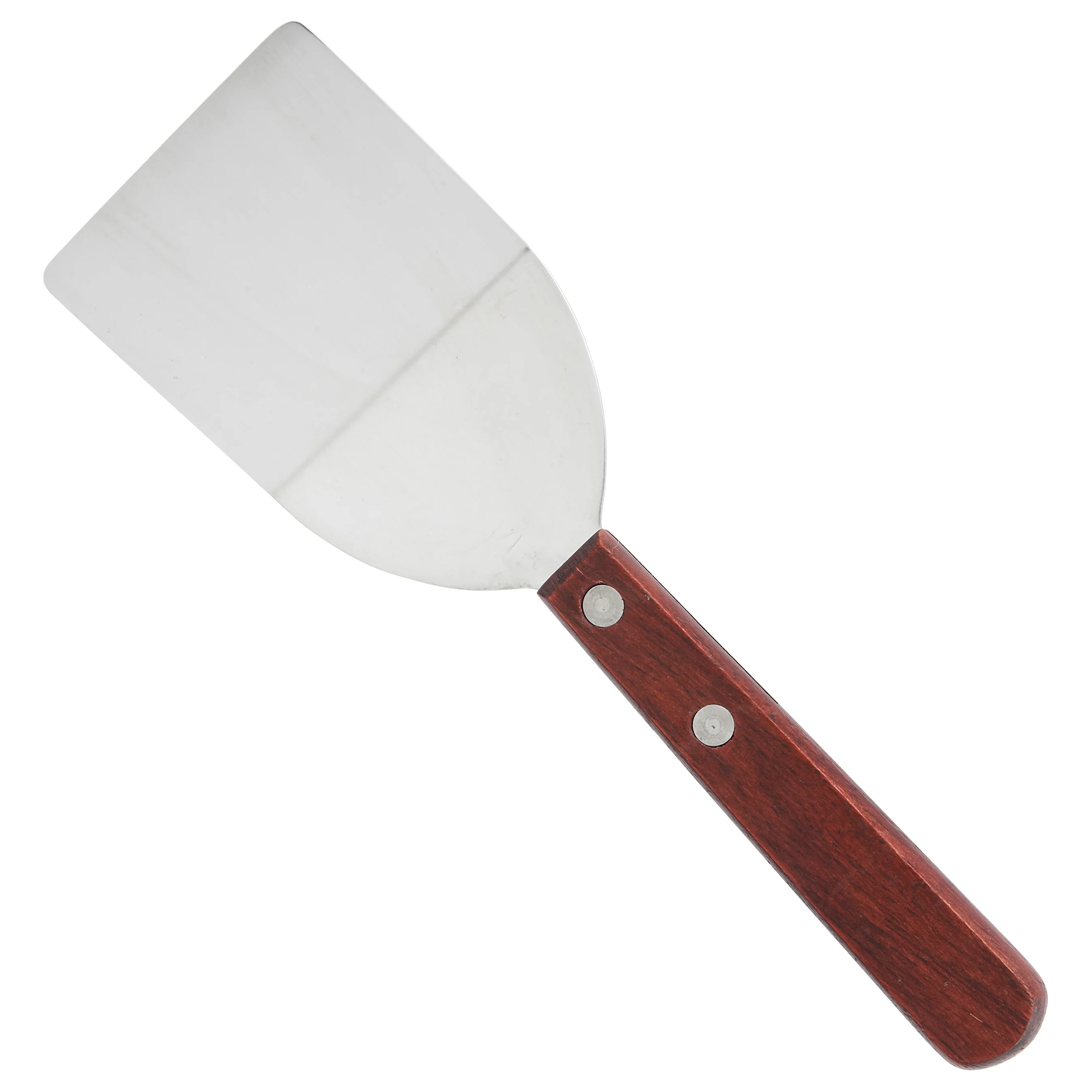 Winco TN32 2 Inch 2-1/4 Inch Blade Mini Turner Wooden Handle Stainless Steel - Image 2