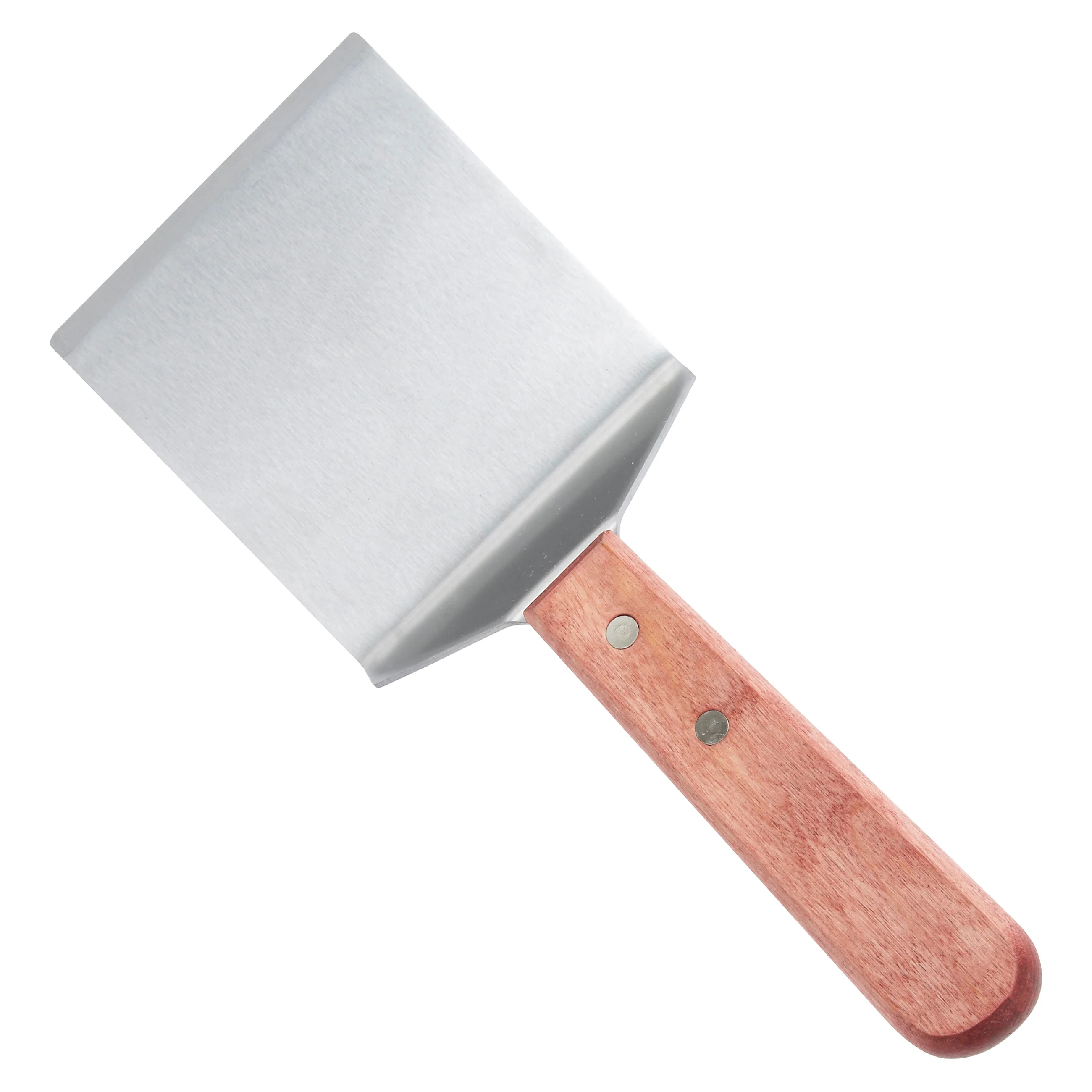 Winco TN46 4-1/8 Inch Blade Steak Burger Turner Wooden Handle Stainless Steel - Image 2