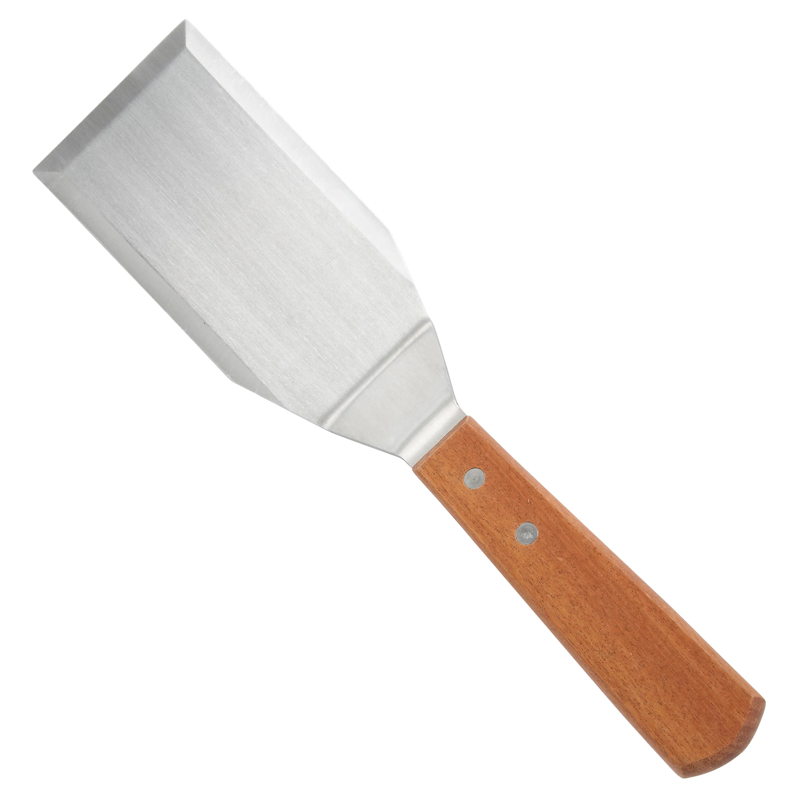 Winco TN719 2-7/8 Inch Width Hamburger Turner Flexible Wooden Handle Satin Finish Stainless Steel - Image 2
