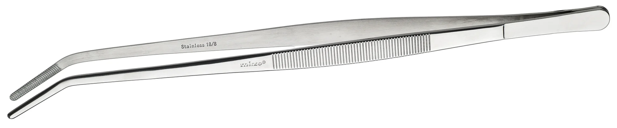 Winco TTG-10C 10 Inch Curved Tweezer Tongs with Dishwasher Safe Stainless Steel - Image 2