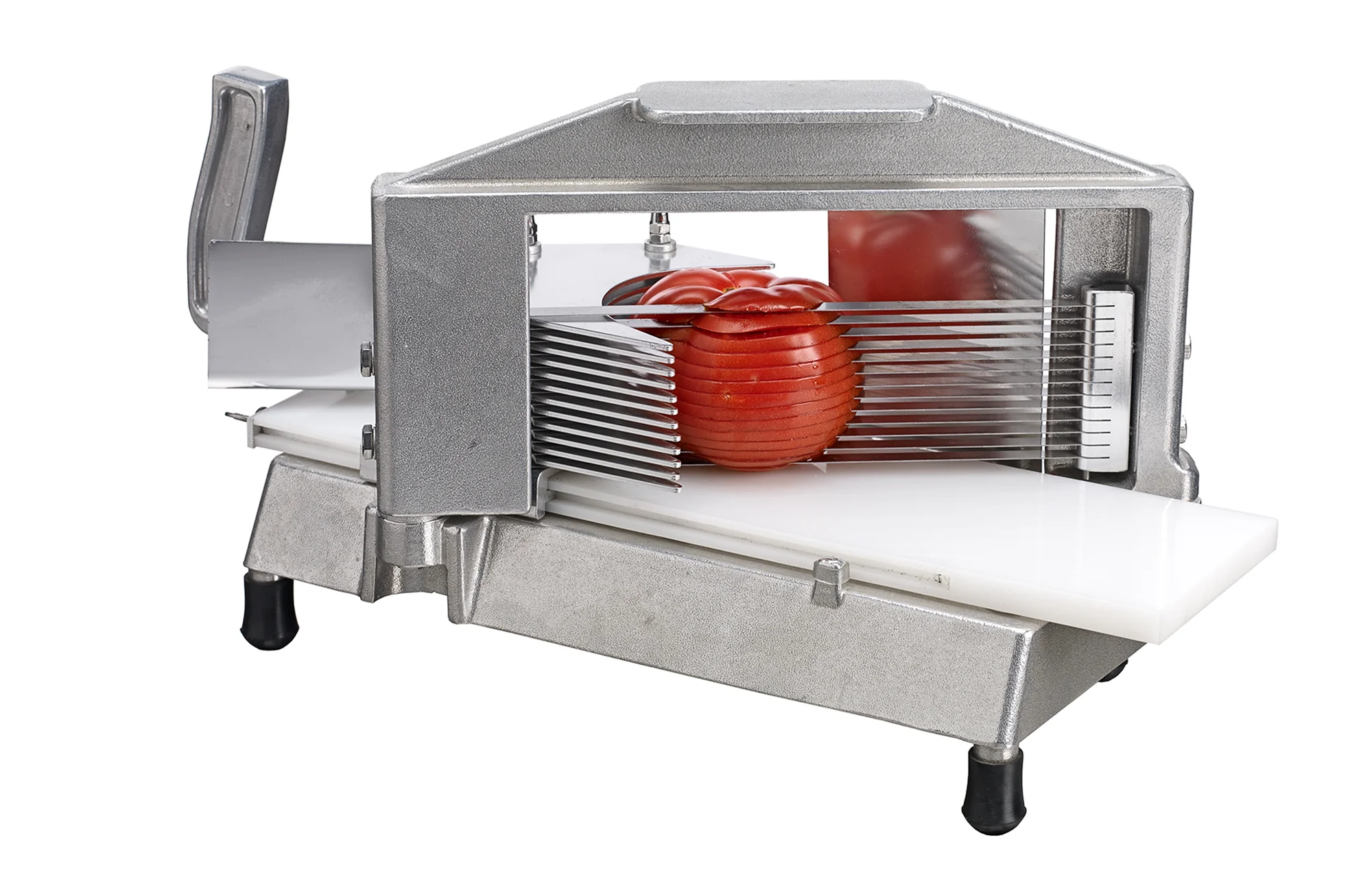 Winco TTS-188 Manual Tomato Slicer 16 Inch Straight Blade Aluminum with NSF - Image 2