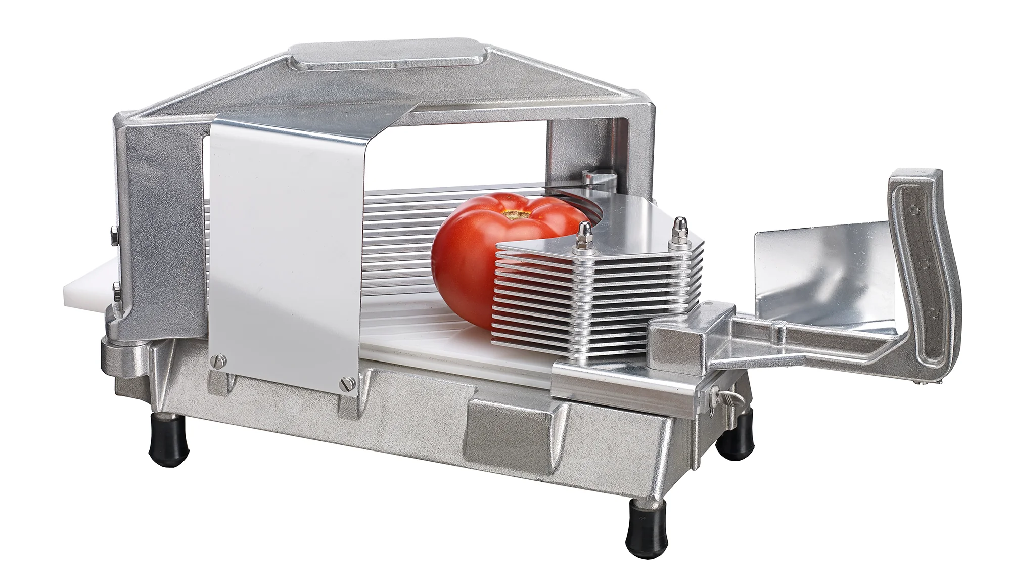Winco TTS-188 Manual Tomato Slicer 16 Inch Straight Blade Aluminum with NSF - Image 4