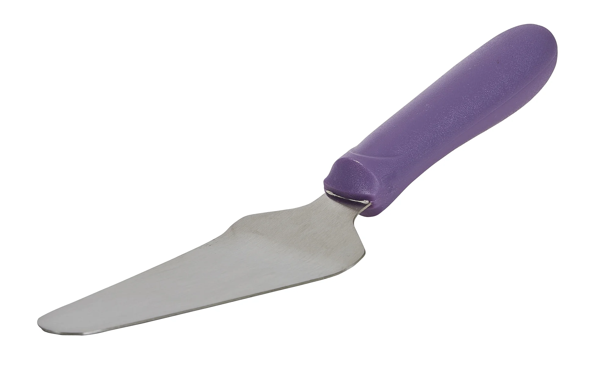 Winco TWP-51P 4-5/8 Inch Stainless Steel Pie Server with Purple Handle - Image 2