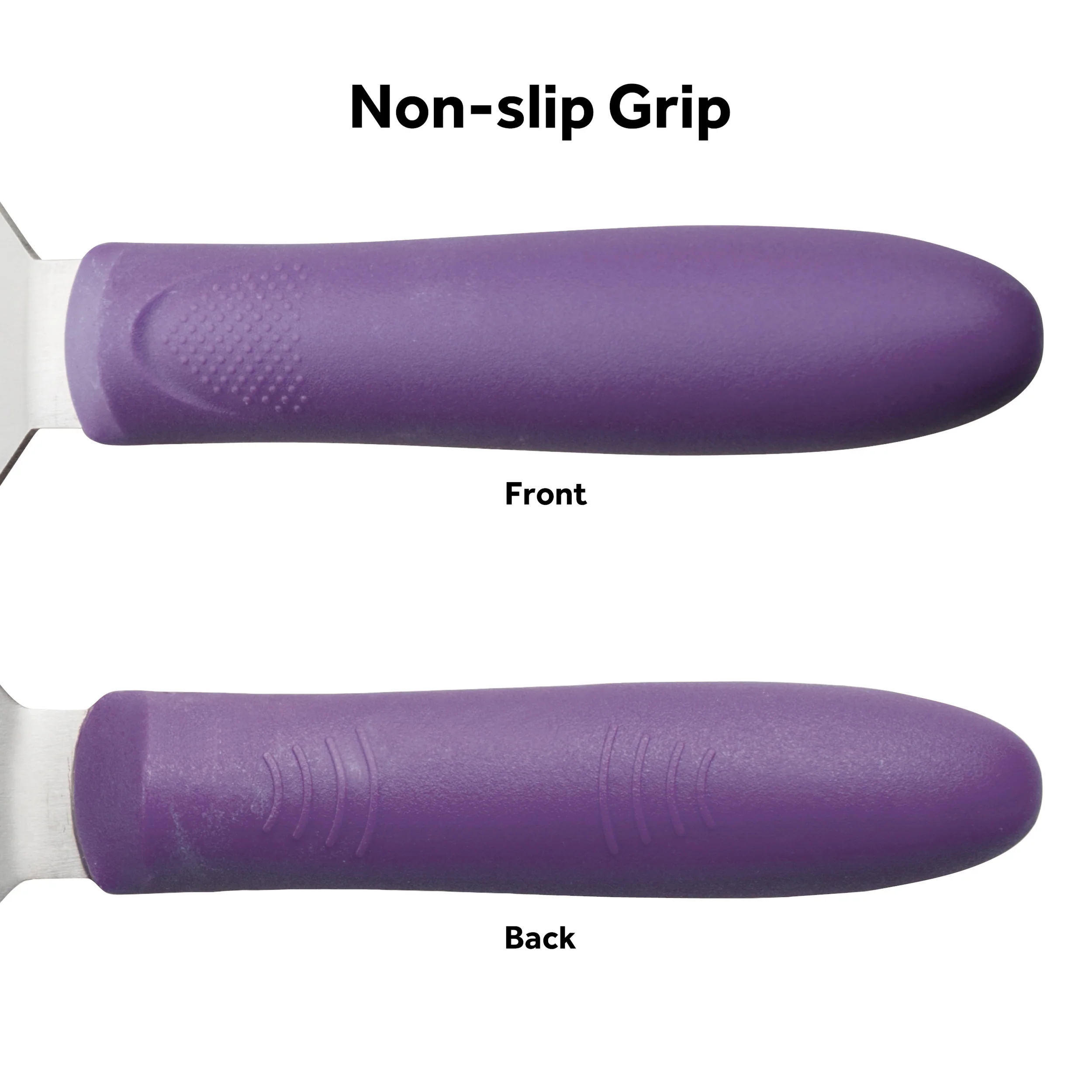 Winco TWP-90P 8-1/4 Inch Turner Flexible Stainless Steel Blade with Polypropylene Handle Purple - Image 3