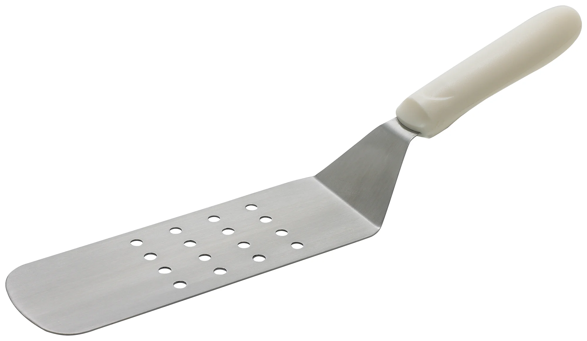 Winco TWP-91 8-1/4 Inch Stainless Steel Turner Flexible Dishwasher Safe Polypropylene Handle - Image 2