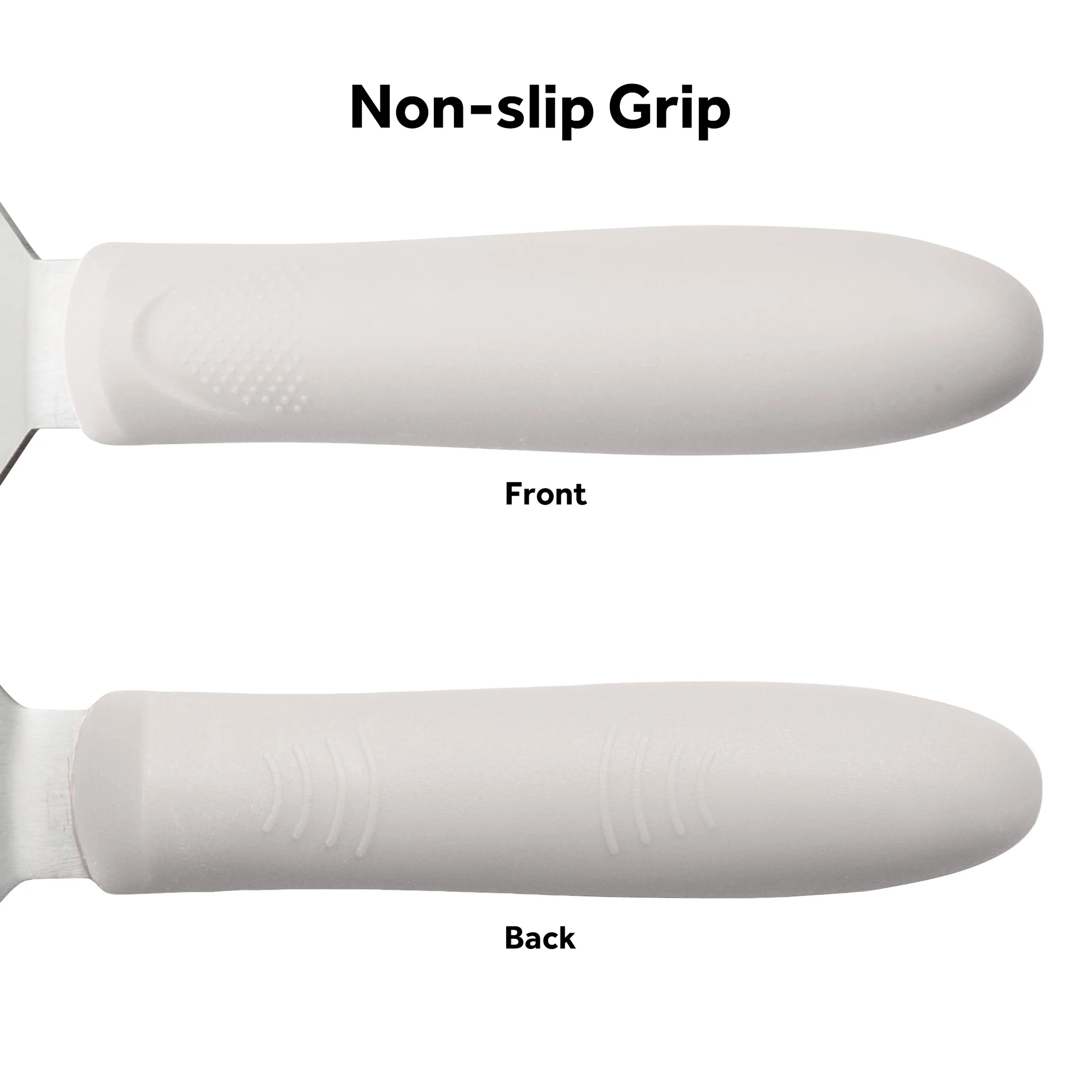 Winco TWP-91 8-1/4 Inch Stainless Steel Turner Flexible Dishwasher Safe Polypropylene Handle - Image 3