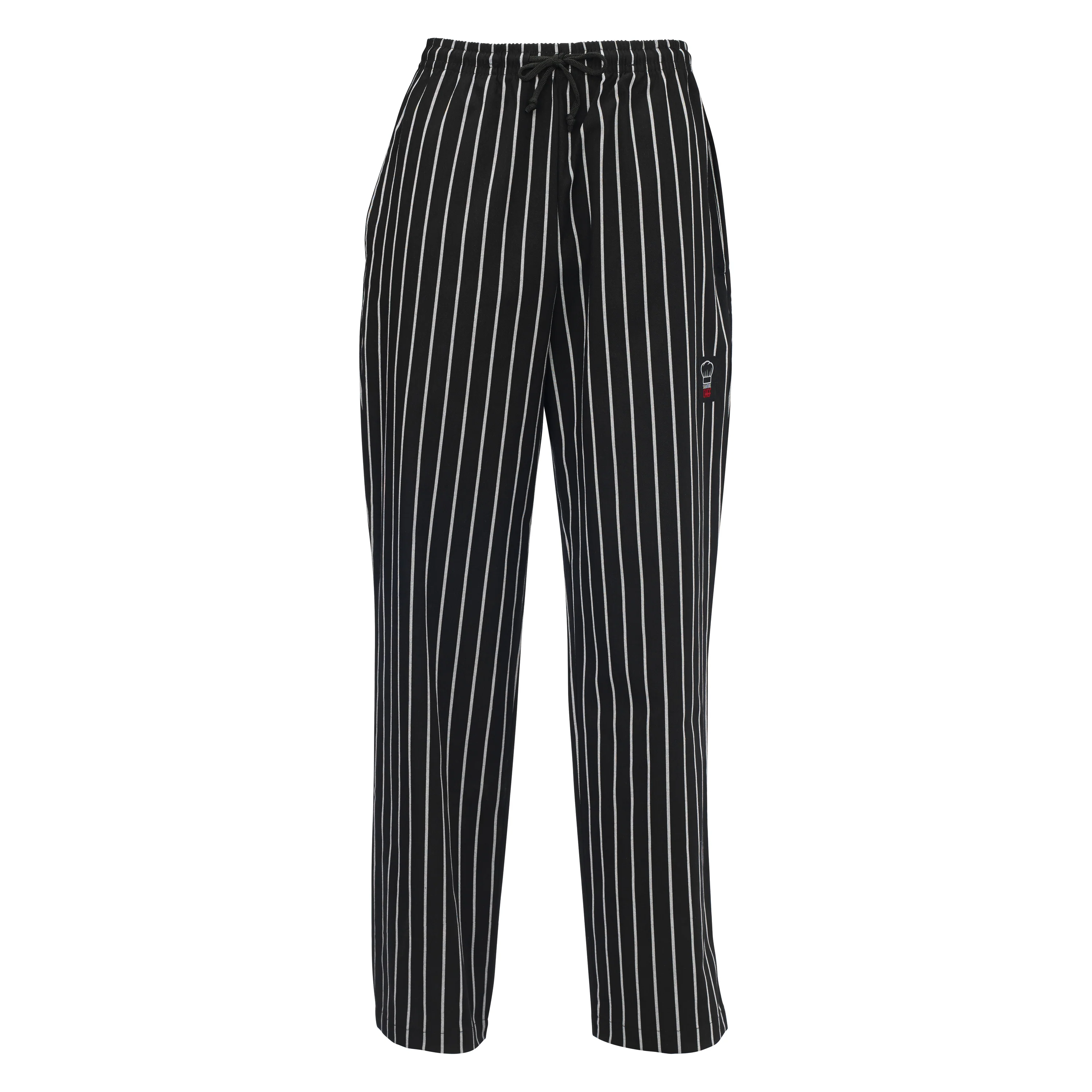 Winco UNF-3CXXL 2XL Relaxed Fit Chef Pants Elastic Waistband Drawstring Poly-Cotton - Image 5