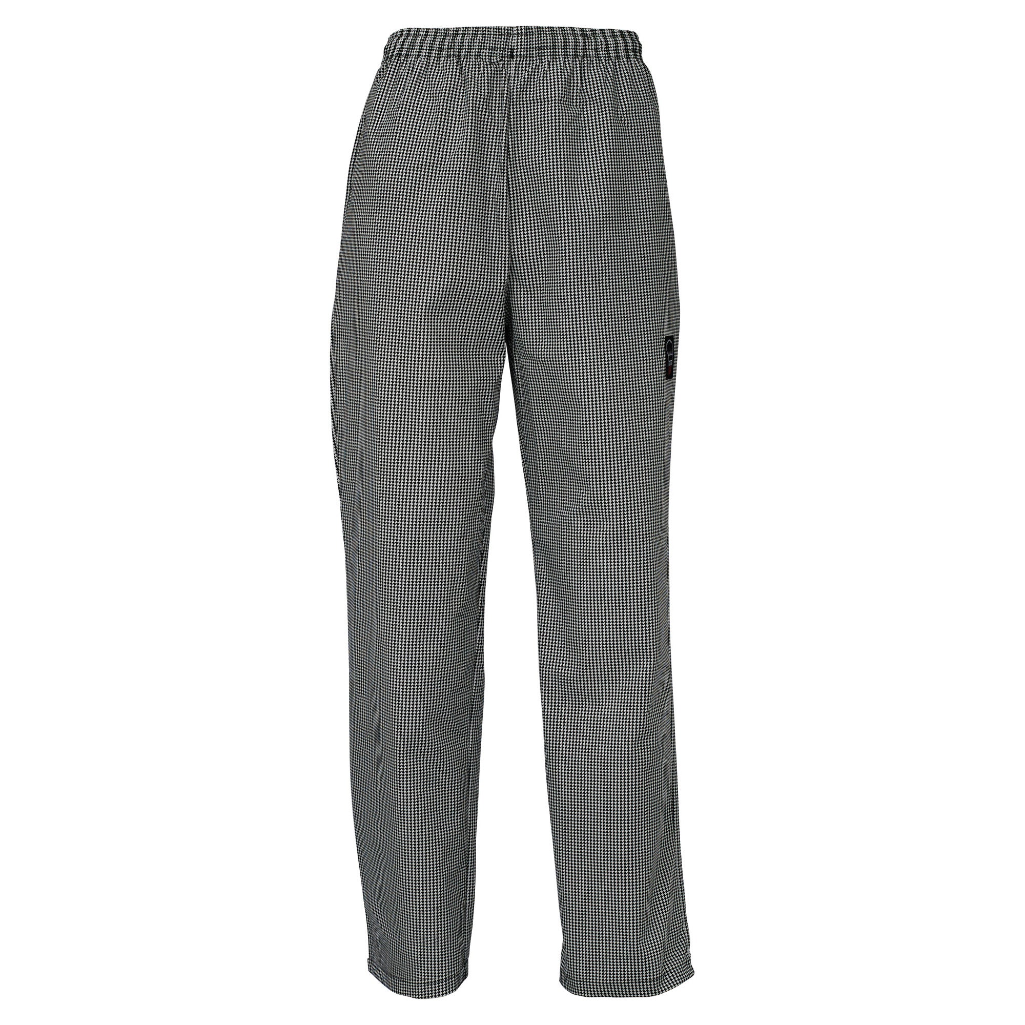Winco UNF-4KL Large Chef Pants with Relaxed Fit Elastic Waistband and Pockets - Image 3