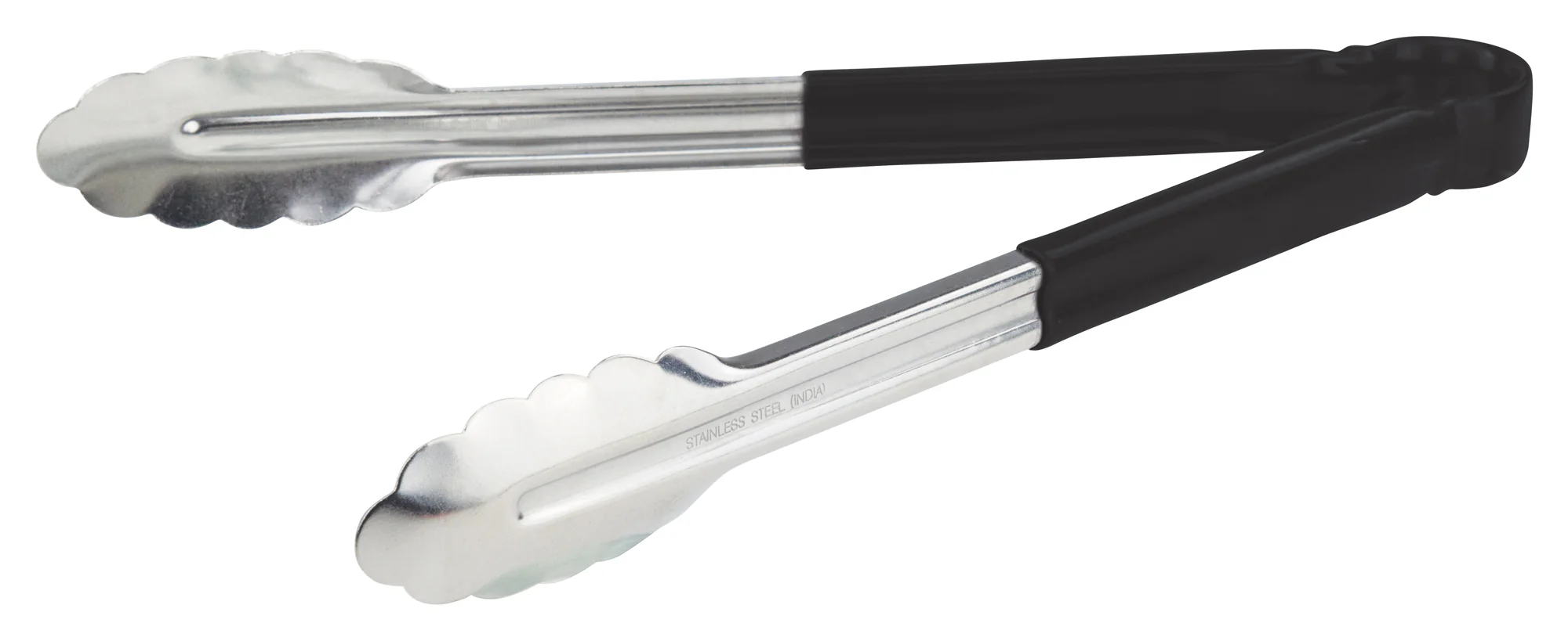 Winco UT-12HP-K 12 Inch Utility Tongs for Cold Food Service Black Stainless Steel - Image 3