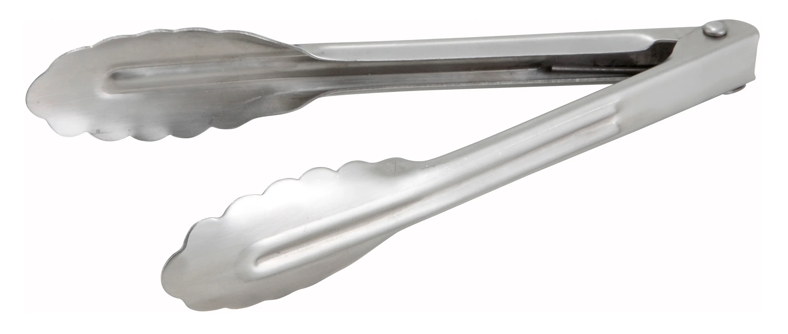 Winco UT-7 7 Inch Utility Tongs Coiled Spring Heavyweight Stainless Steel