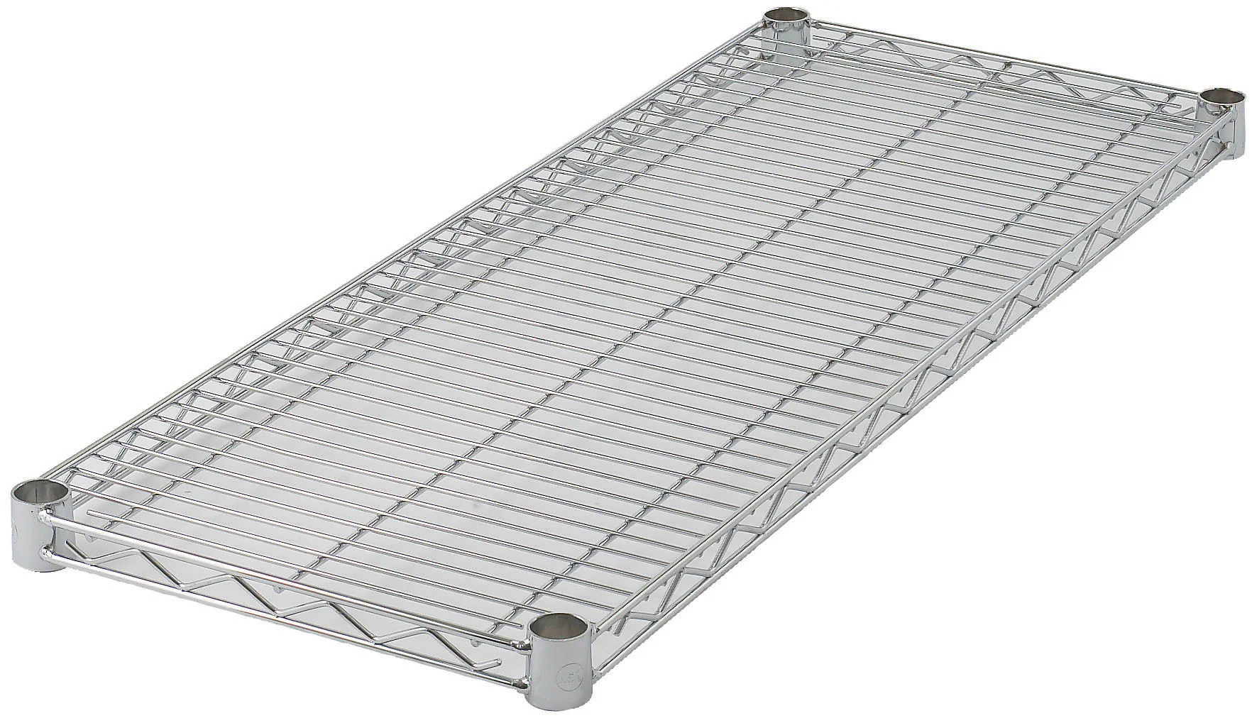 Winco VC-1460 60 Inch Wire Shelf with 4 Sleeve Clips Chrome Finish