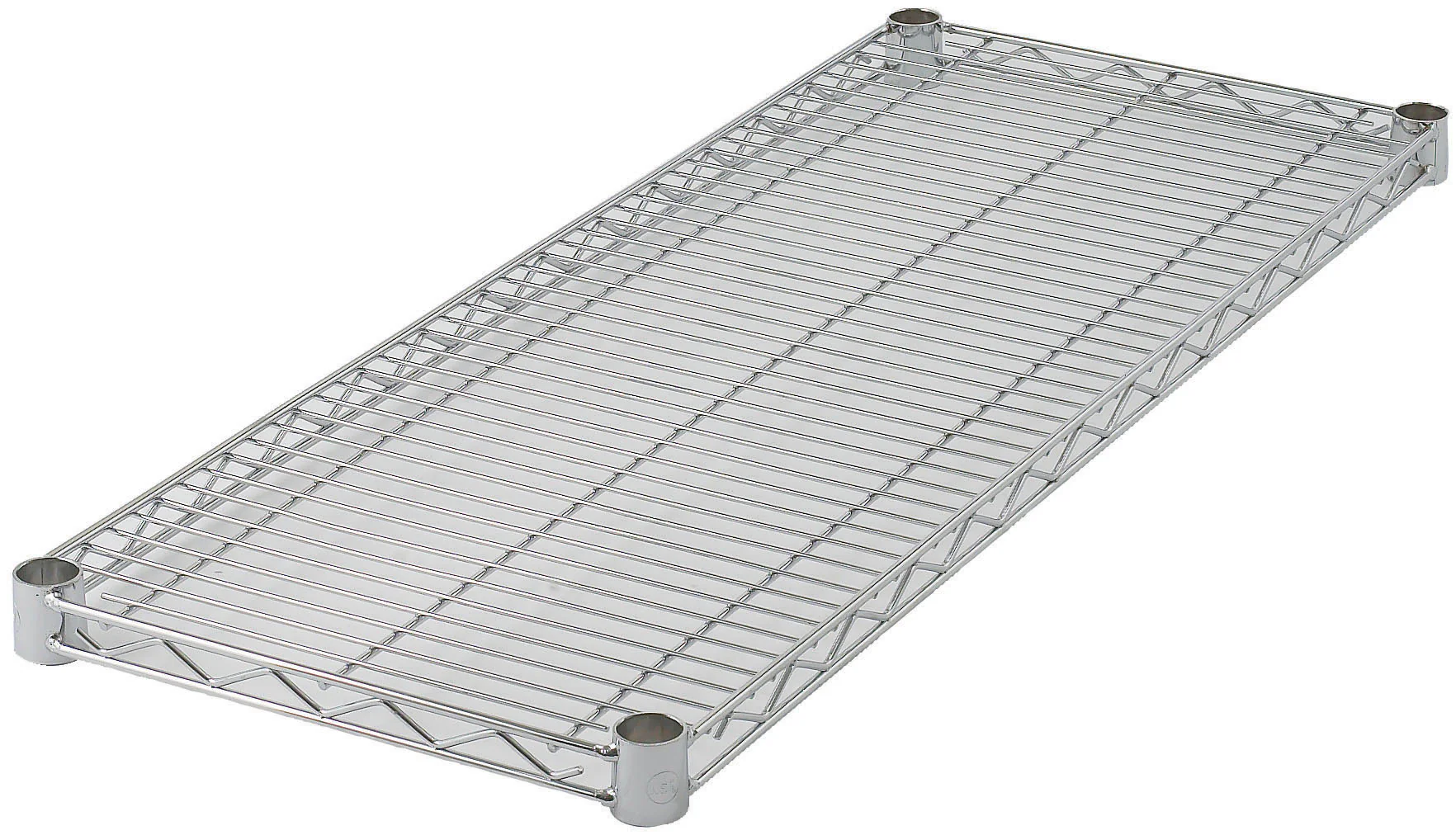 Winco VC-1842 42 Inch Wire Shelf with 4 Sleeve Clips Chrome Plated Finish