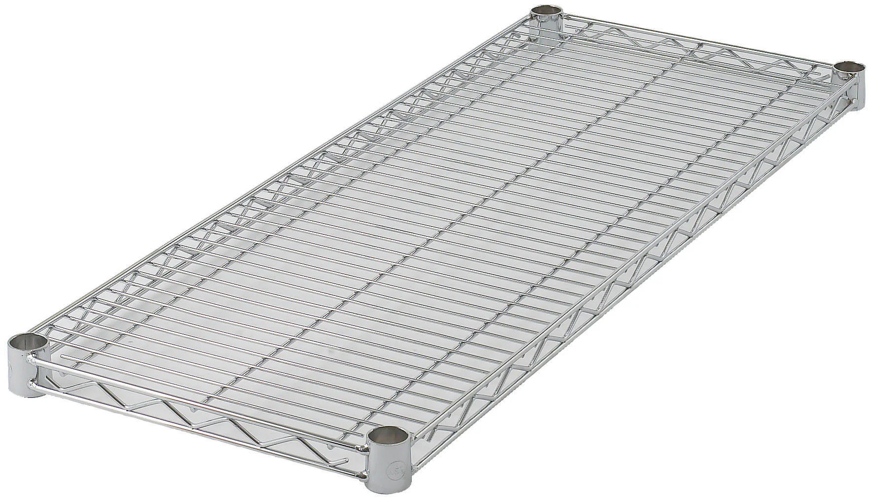 Winco VC-1860 60 Inch Wire Shelf Chrome Plated with 4 Sleeve Clips - Image 2