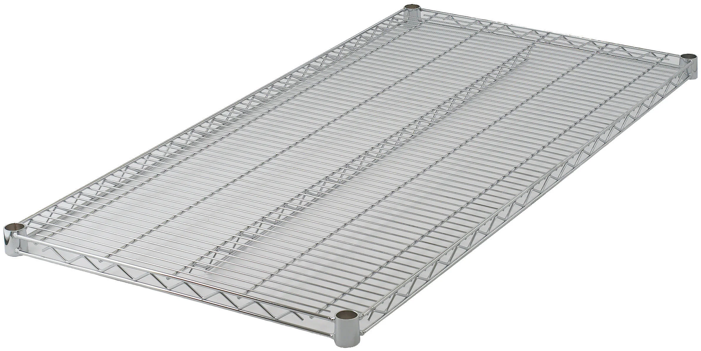 Winco VC-2430 30 Inch Wire Shelf with 4 Sleeve Clips Chrome Finish - Image 2
