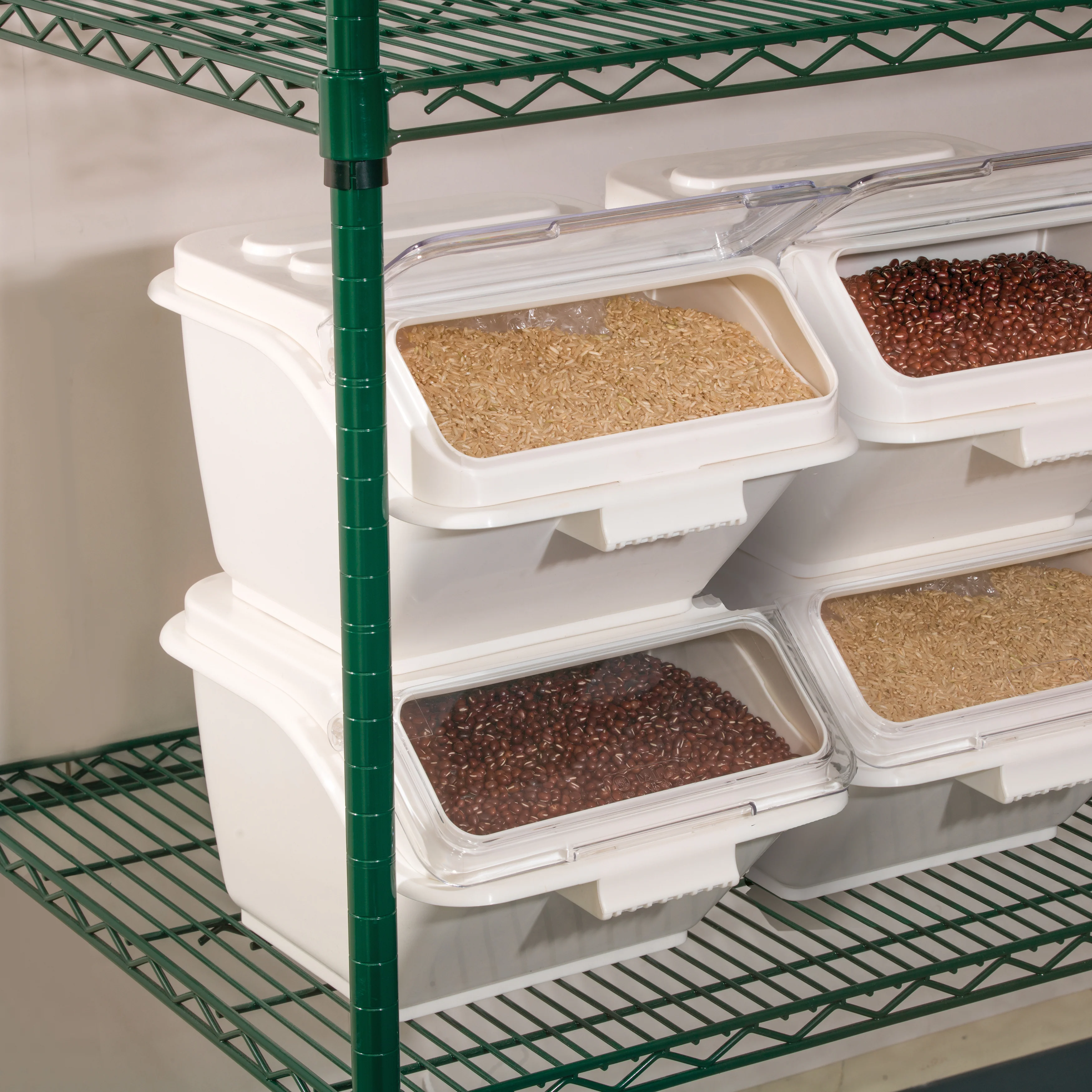 Winco VEX-1460 60 Inch Shelf Includes 4 Sleeve Clips Wire Epoxy Coated Green - Image 3