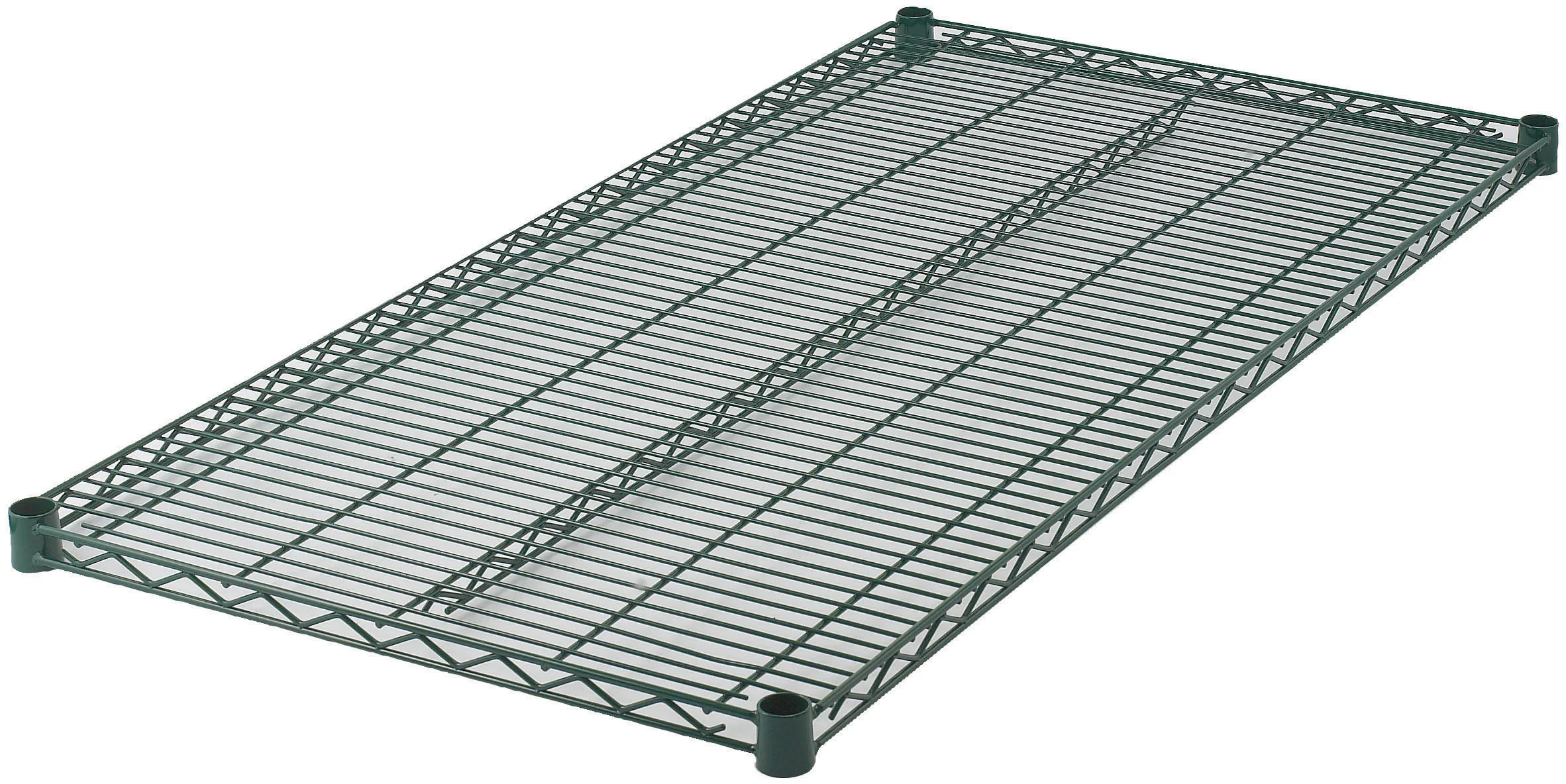 Winco VEX-2448 48 Inch Shelf Wire Epoxy Coated Green with Sleeve Clips