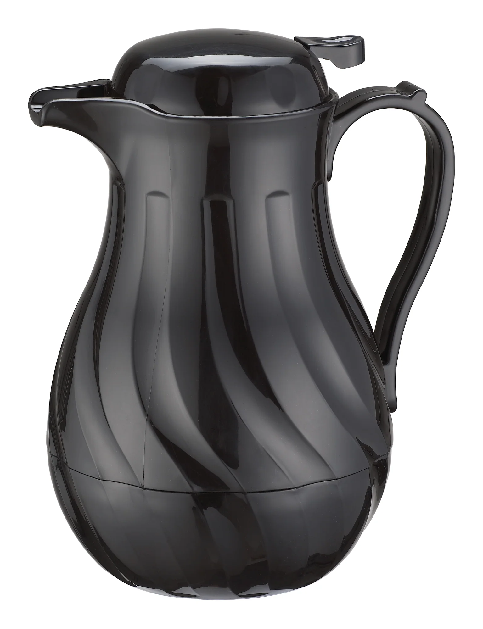 Winco VSW-64K 64 Oz Push Button Beverage Server Double Wall Insulated Plastic Black - Image 2