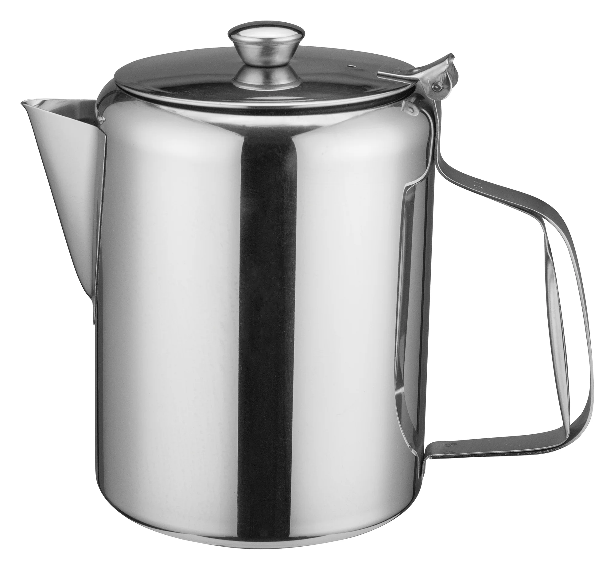 Winco W670 70 Oz. Hinged Top Beverage Server Short Spout Stainless Steel - Image 2