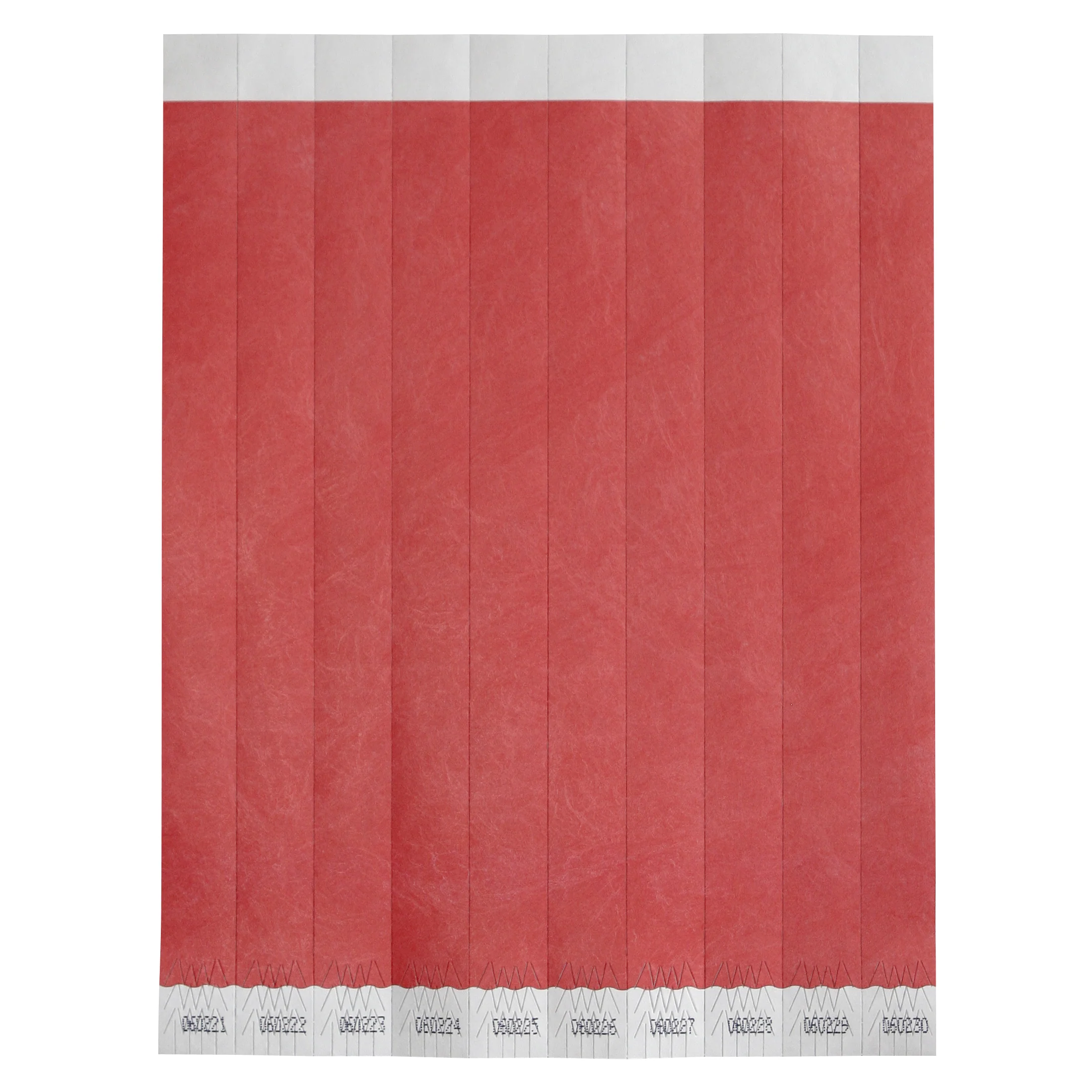Winco WB-100R-S Bar Maid Waterproof Tear-Free Wristbands - Red Solid (500 Pieces/Pack)