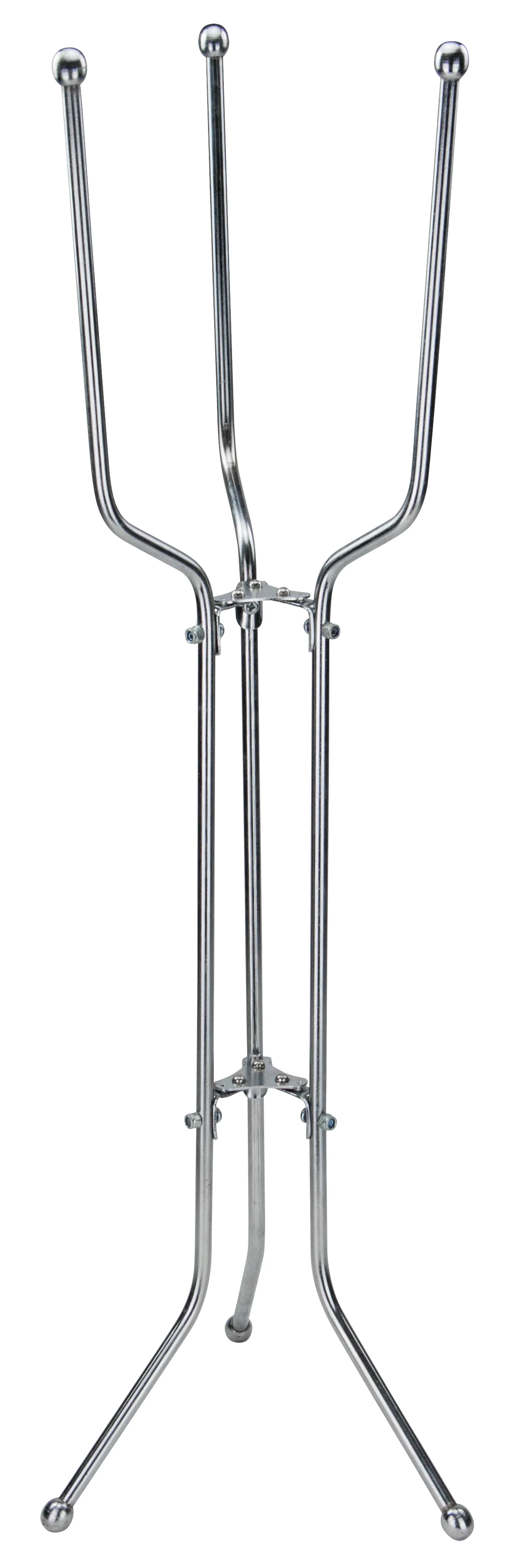 Winco Folding Stainless Steel Wine Bucket Stand - 24" Mirror Finish