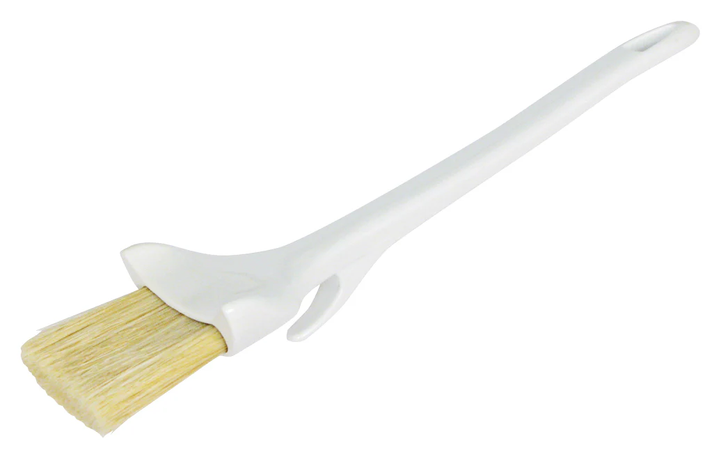 Winco WBRP-20H 2 Inch Boar Hair Pastry Brush Plastic Handle with Hook - Image 2