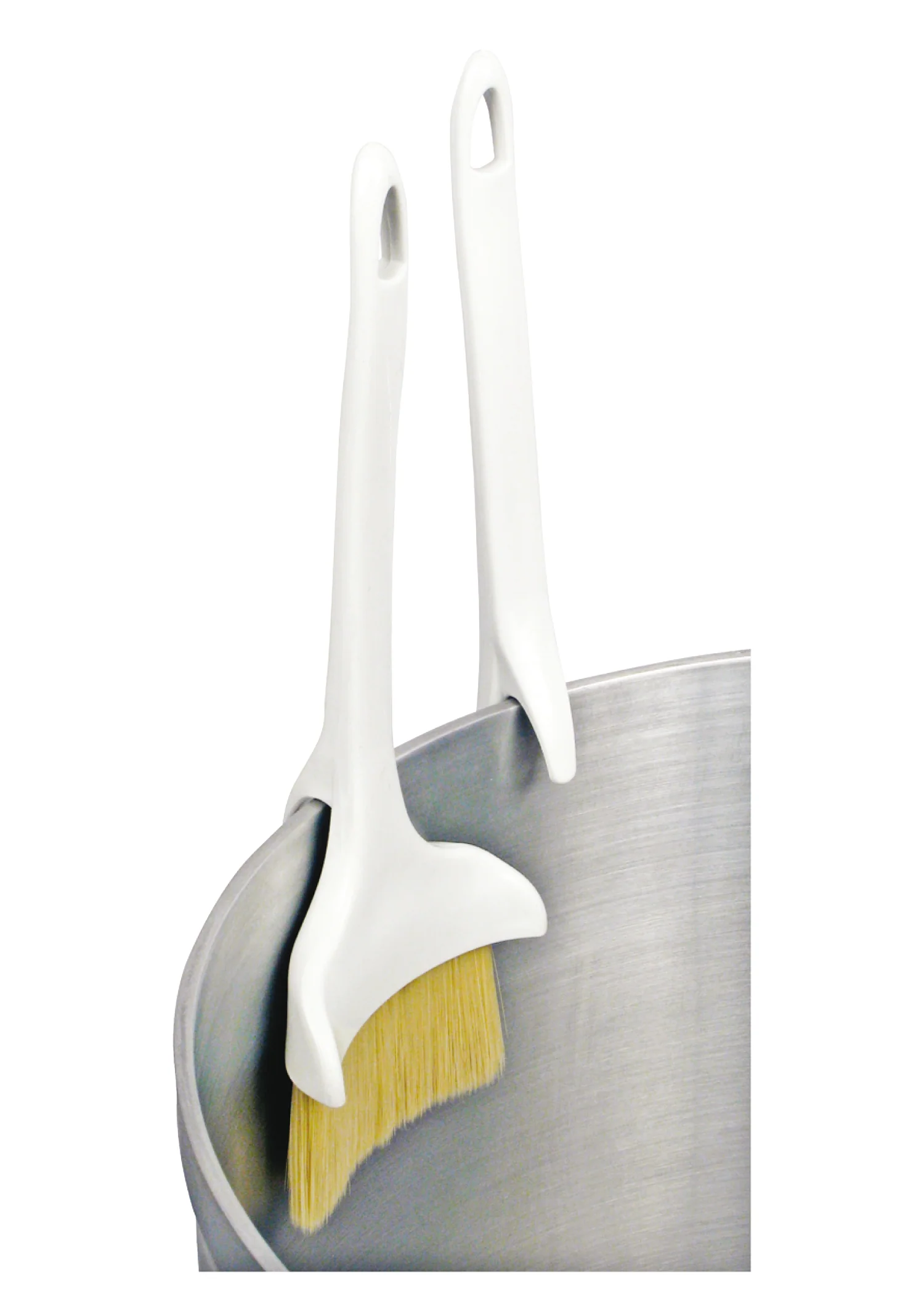 Winco WBRP-20H 2 Inch Boar Hair Pastry Brush Plastic Handle with Hook - Image 3