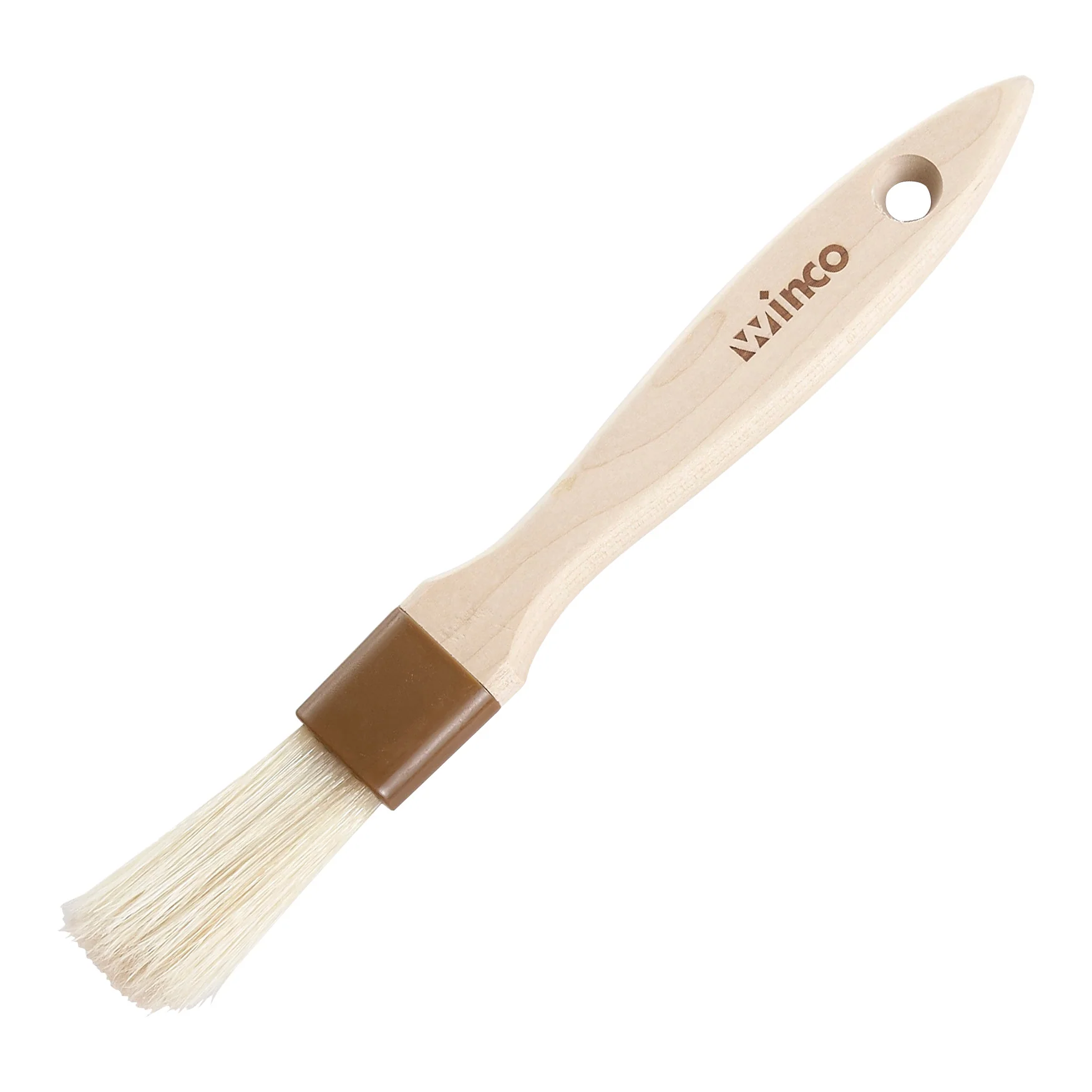 Winco WFB-10 1 Inch Boar Hair Pastry Brush Wooden Handle - Image 2