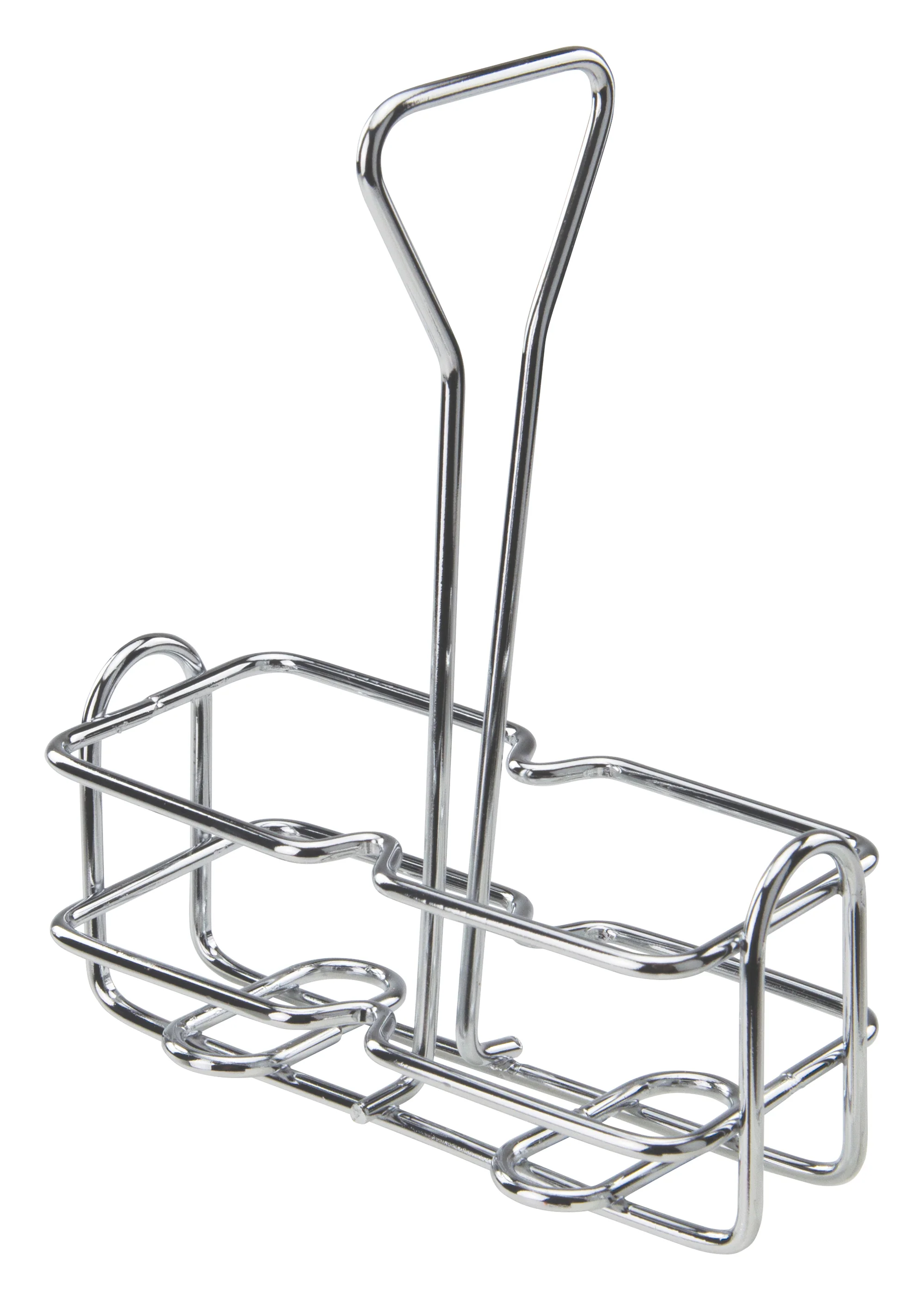 Winco WH-3 Square Oil and Vinegar Cruet Rack Holds Two 6 Oz Containers Chrome Plated Wire