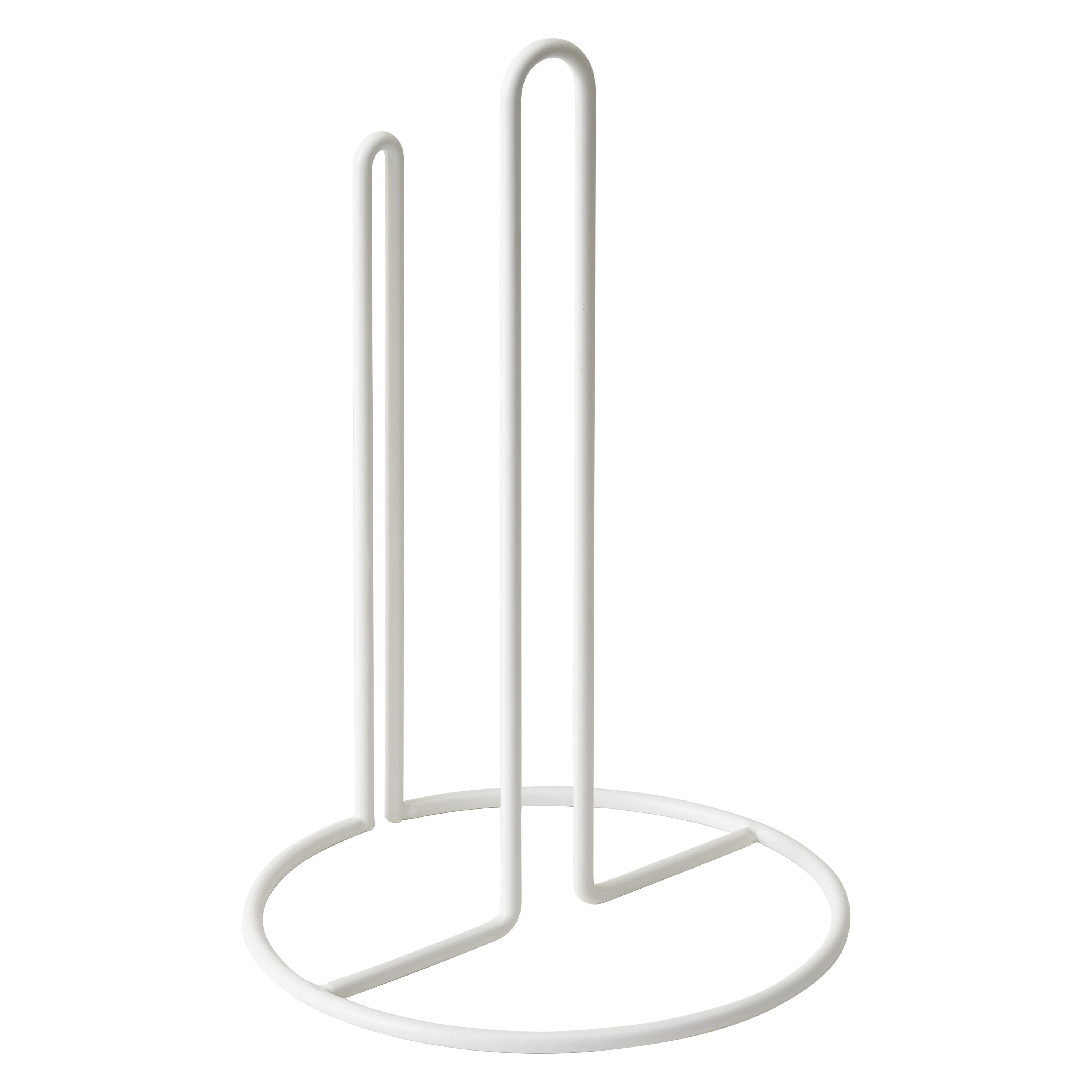 Winco WHW-12 7.88 Inch Rolled Microfiber Towel Holder White Steel