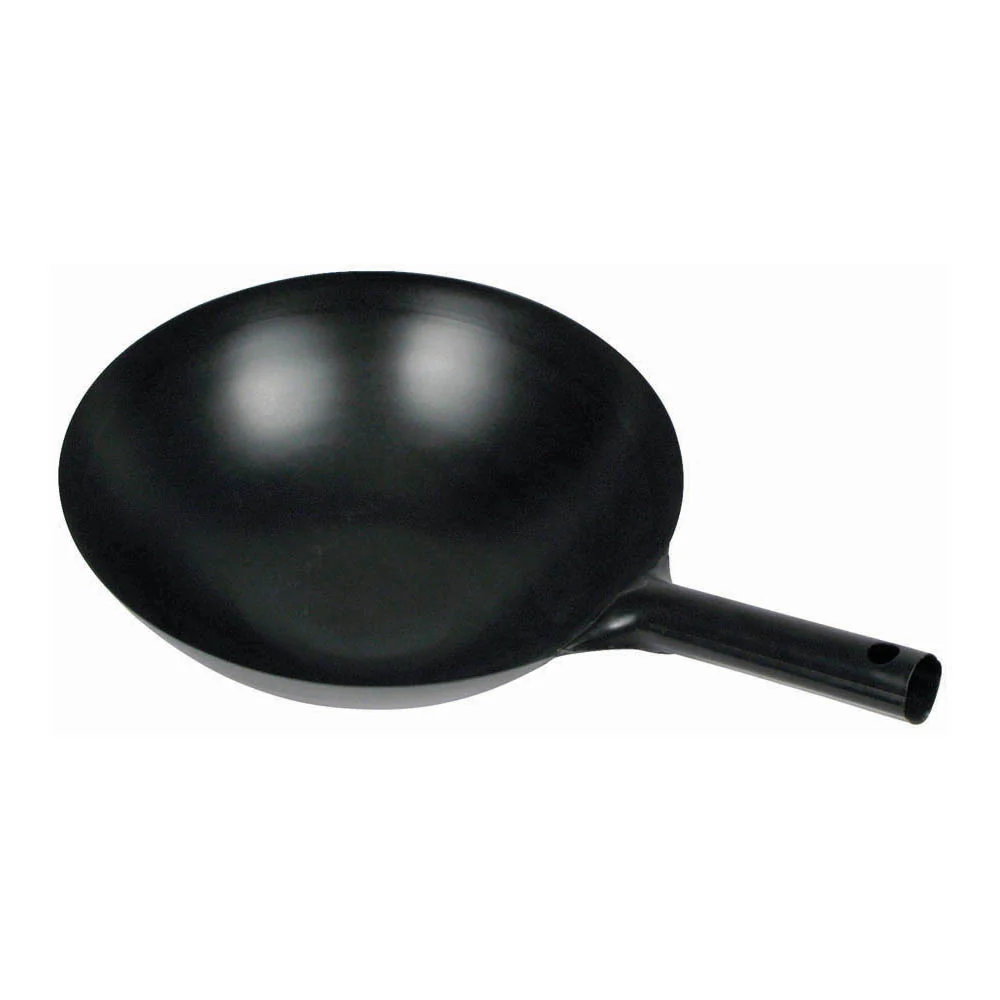 Winco WOK-34 14 Inch Diameter Japanese Wok with Integral Handle Carbon Steel Black - Image 2