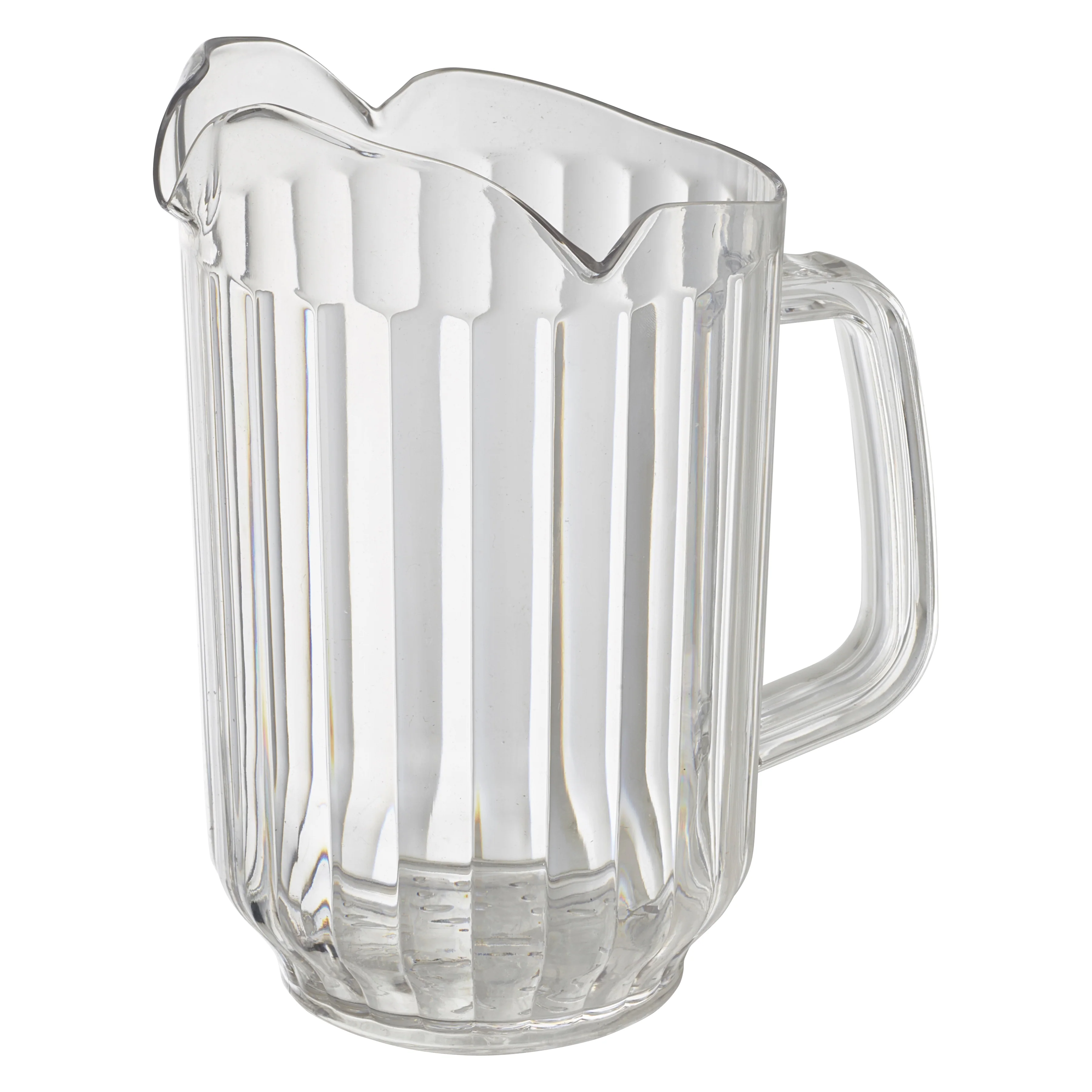 Winco WPCT-60C 60 Oz. Clear Polycarbonate Water Pitcher with 3 Spouts - Image 2