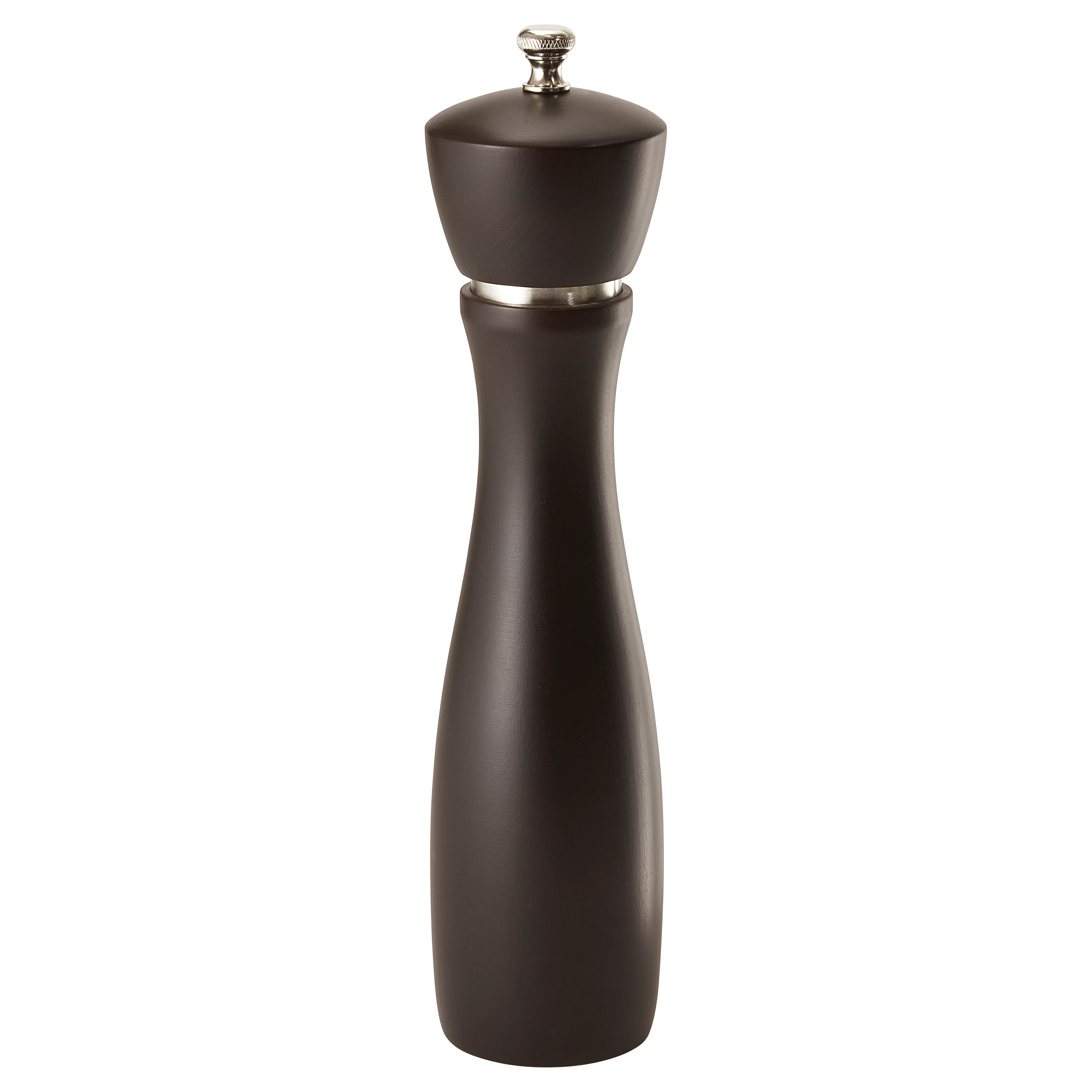 Winco WPM-10CD 10 Inch Manual Pepper Grinder with Carbon Steel and Beechwood